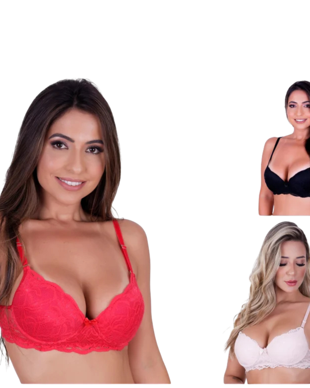 Kit 3 Sutiãs Seductions